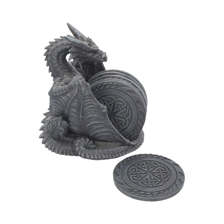 Dragons Lair Black Dragon Coaster Set 16.5cm 5