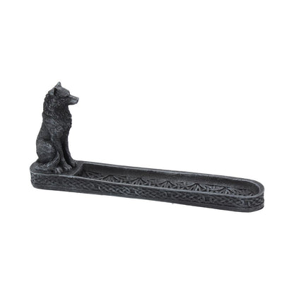 Catching The Scent Obsidian Wolf Incense Burner 25cm Holder 5