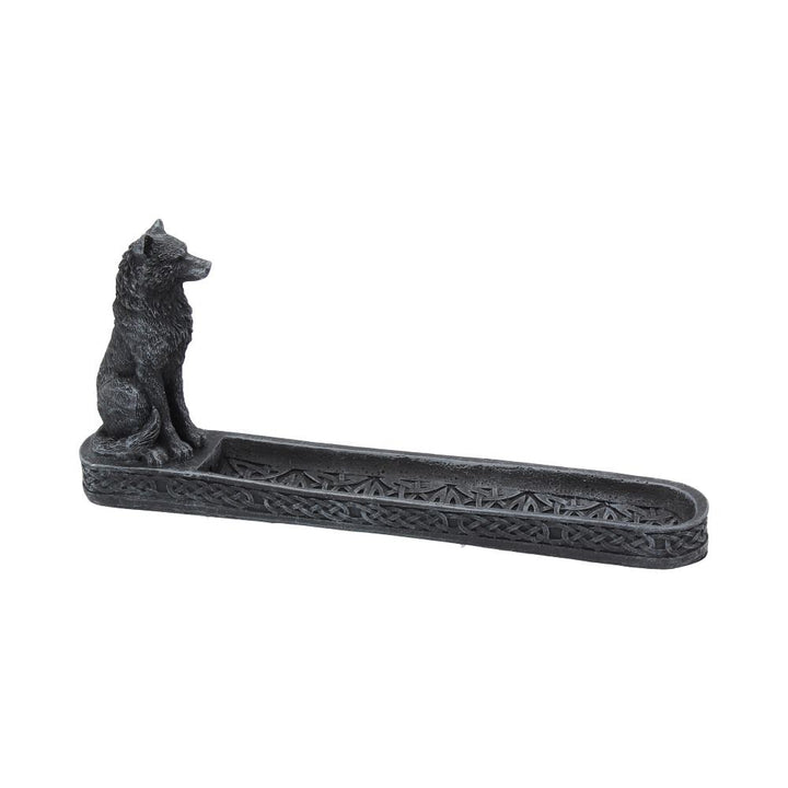Catching The Scent Obsidian Wolf Incense Burner 25cm Holder 5