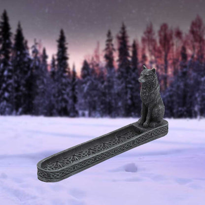 Catching The Scent Obsidian Wolf Incense Burner 25cm Holder 7