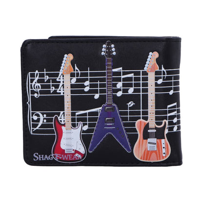 Electric Guitars Embossed Music Wallet Black 11cm 3