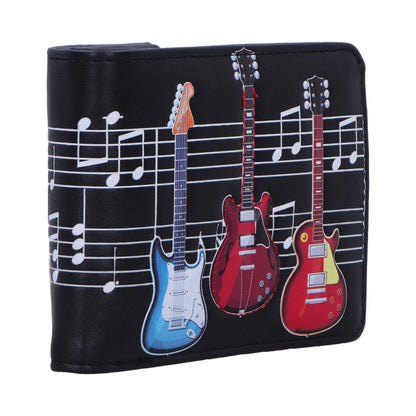 Electric Guitars Embossed Music Wallet Black 11cm 4