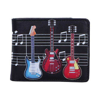 Electric Guitars Embossed Music Wallet Black 11cm 1