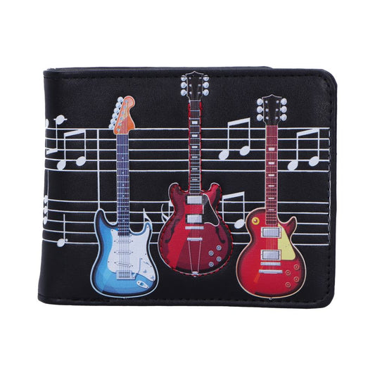 Electric Guitars Embossed Music Wallet Black 11cm 1