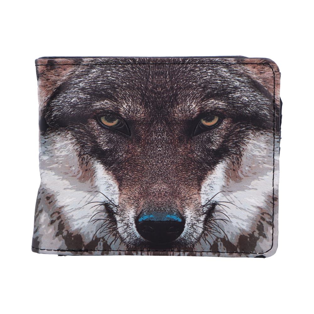 Portrait of a Wolf Embossed Wallet 11cm 1
