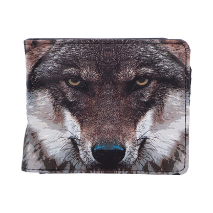 Portrait of a Wolf Embossed Wallet 11cm 1