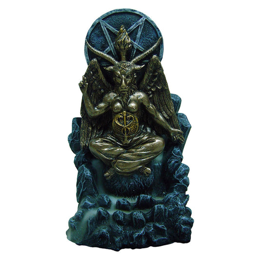 Baphomet Antiquity Occult Backflow Incense Burner Gothic Ornament 18cm 1