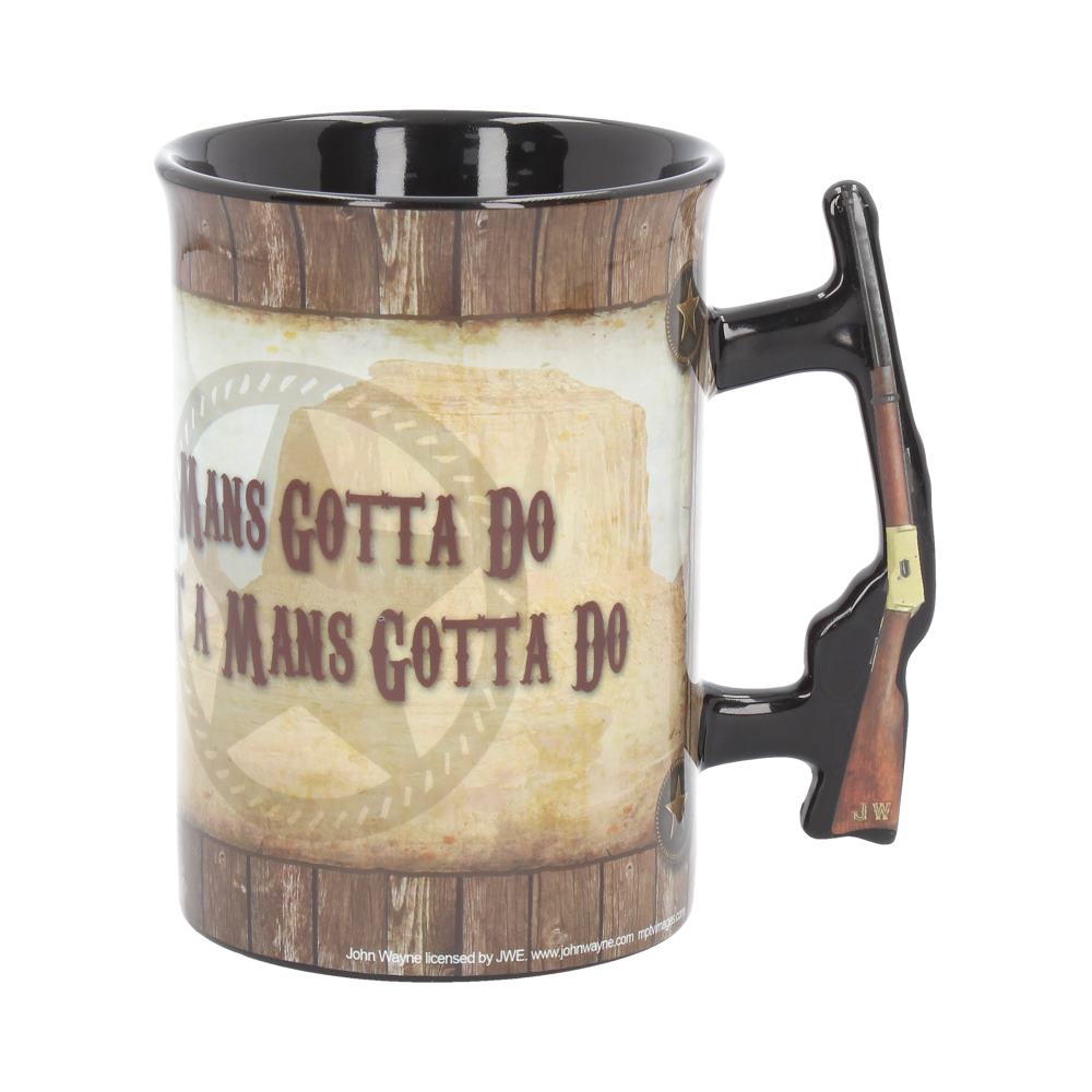 John Wayne Mug A Mans Gotta Do 16oz Officially Licensed
