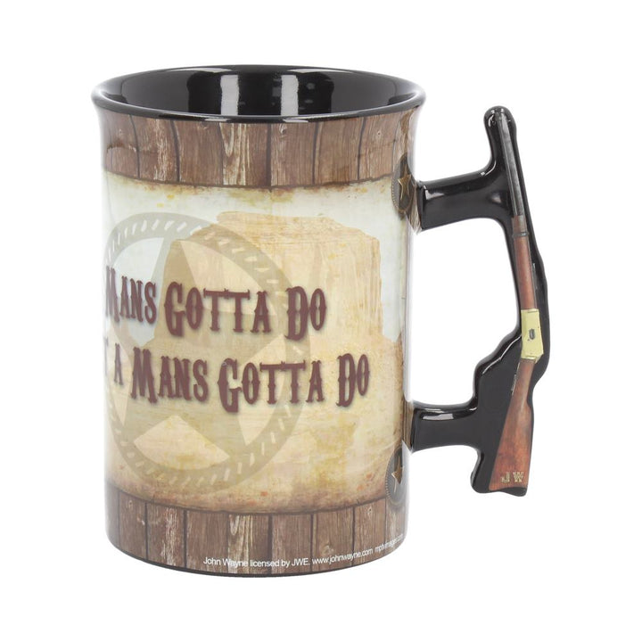 John Wayne Mug A Mans Gotta Do 16oz Officially Licensed
