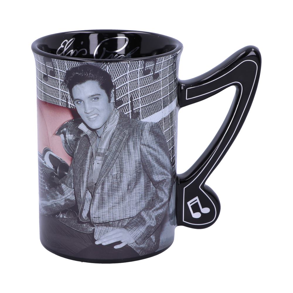 Elvis Presley with Pink Cadillac Drinking Mug 16oz 1