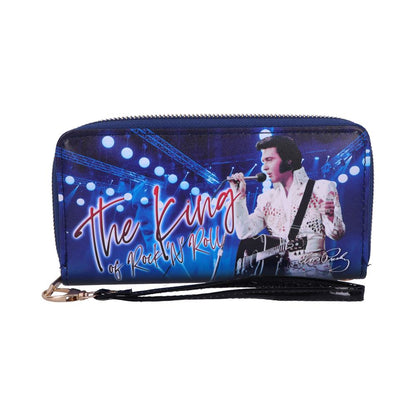 Elvis The King of Rock and Roll Blue Womens Purse 19cm 1