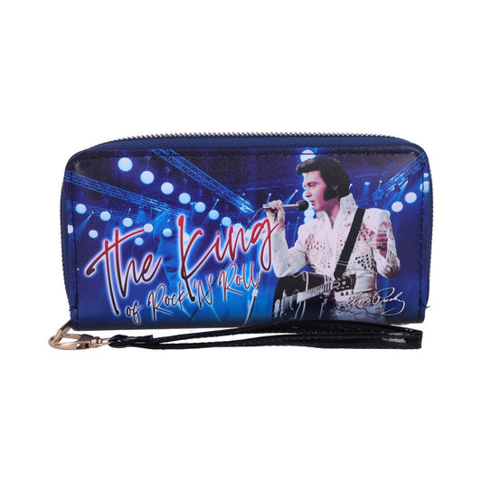 Elvis The King of Rock and Roll Blue Womens Purse 19cm 1