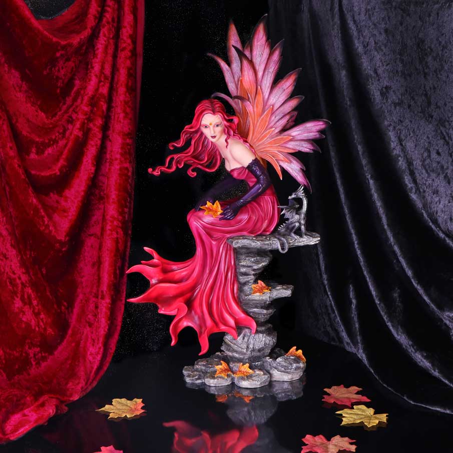 Autumn Fairy with Dragon Figurine 60cm Carreen Statue