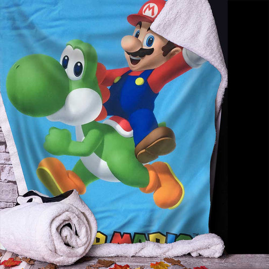 Super Mario and Yoshi Throw Blanket 100 X 150cm 1