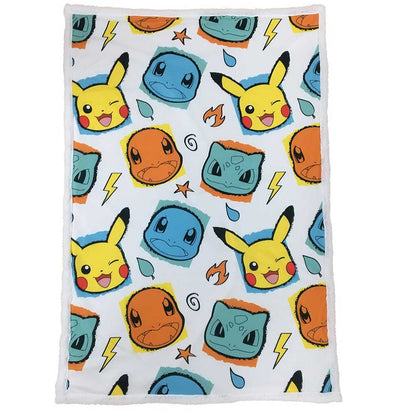 Pokemon Starter Throw Featuring Faces 100 x 150cm 1
