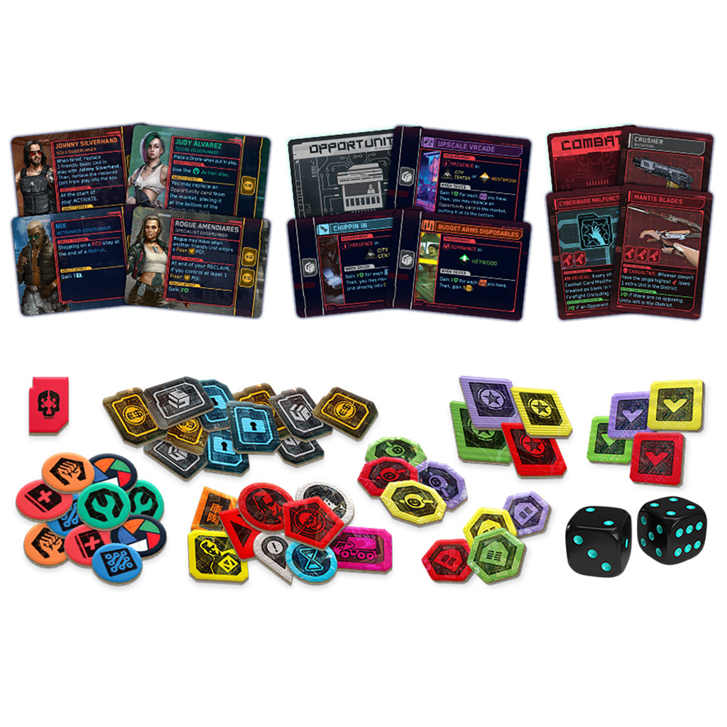 Cyberpunk 2077 Gangs of Night City Board Game Conquer the Night