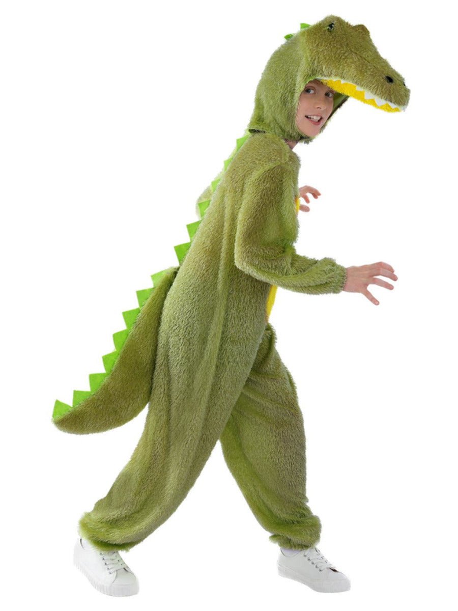 Crocodile Costume Kids Green Jumpsuit with Hood 3