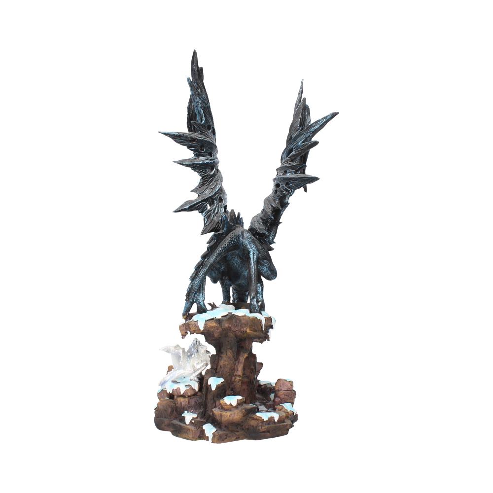 Dragons Wisdom Black Ice 47cm Resin Statue 4