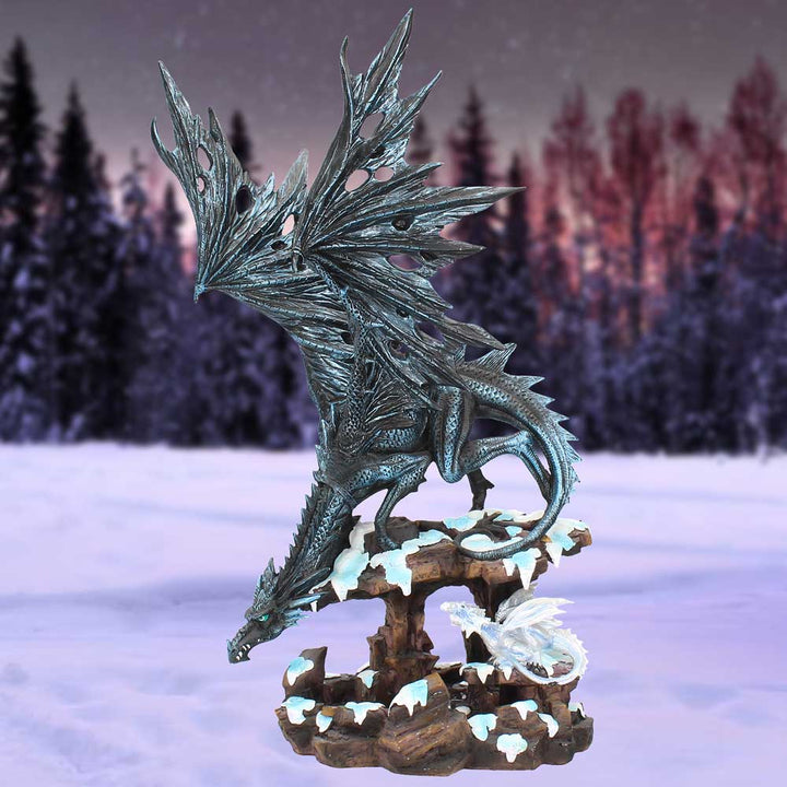 Dragons Wisdom Black Ice 47cm Resin Statue 7