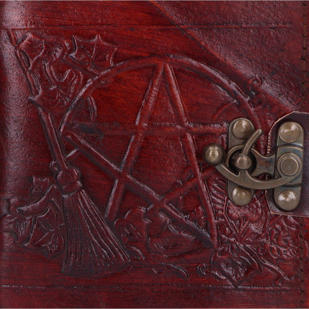 Lockable Pentagram Leather Embossed Journal 5