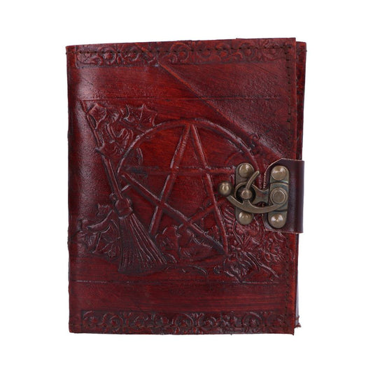 Lockable Pentagram Leather Embossed Journal 1
