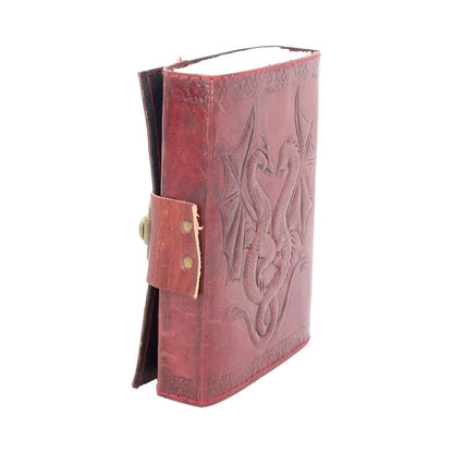 Lockable Double Dragon Leather Embossed Journal 3