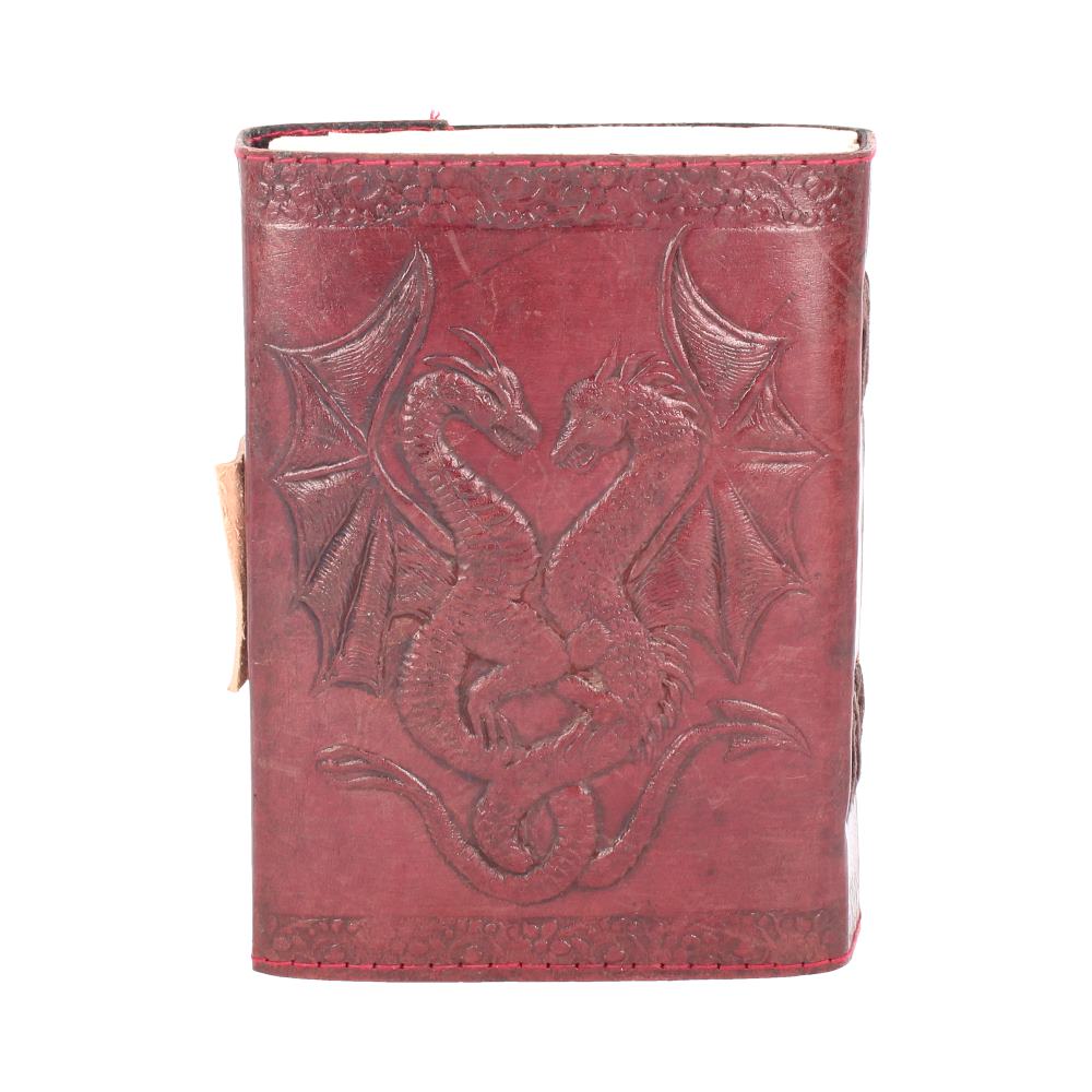 Lockable Double Dragon Leather Embossed Journal 4