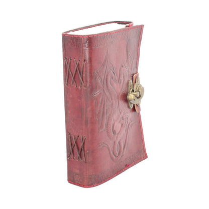 Lockable Double Dragon Leather Embossed Journal 6