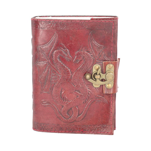 Lockable Double Dragon Leather Embossed Journal 1