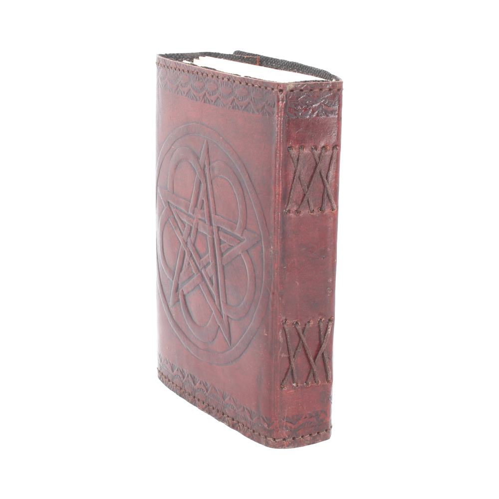 Wiccan Lockable Pentagram Leather Embossed Journal 5