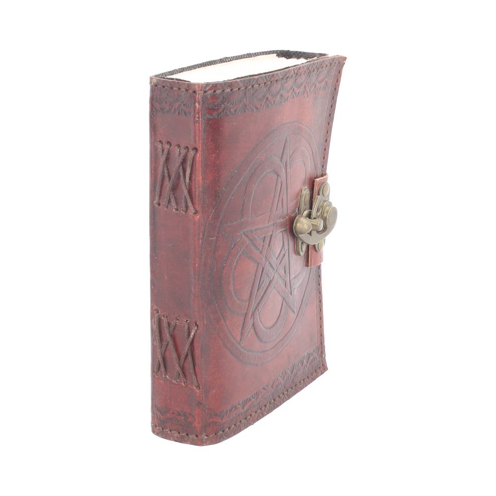 Wiccan Lockable Pentagram Leather Embossed Journal 6