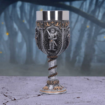Medieval Knight Chain Wine Goblet 17.5cm Drinking Cup 7