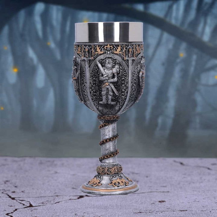 Medieval Knight Chain Wine Goblet 17.5cm Drinking Cup 7