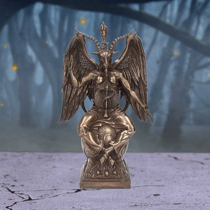 Bronzed Baphomet Occult Sabatic Goat Large Figurine 38cm Bronze Statue 7
