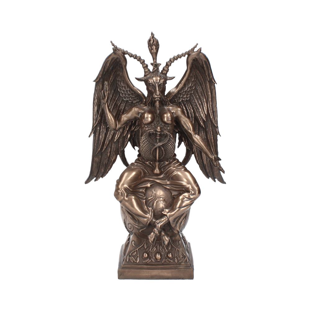 Bronzed Baphomet Occult Sabatic Goat Large Figurine 38cm Bronze Statue 1