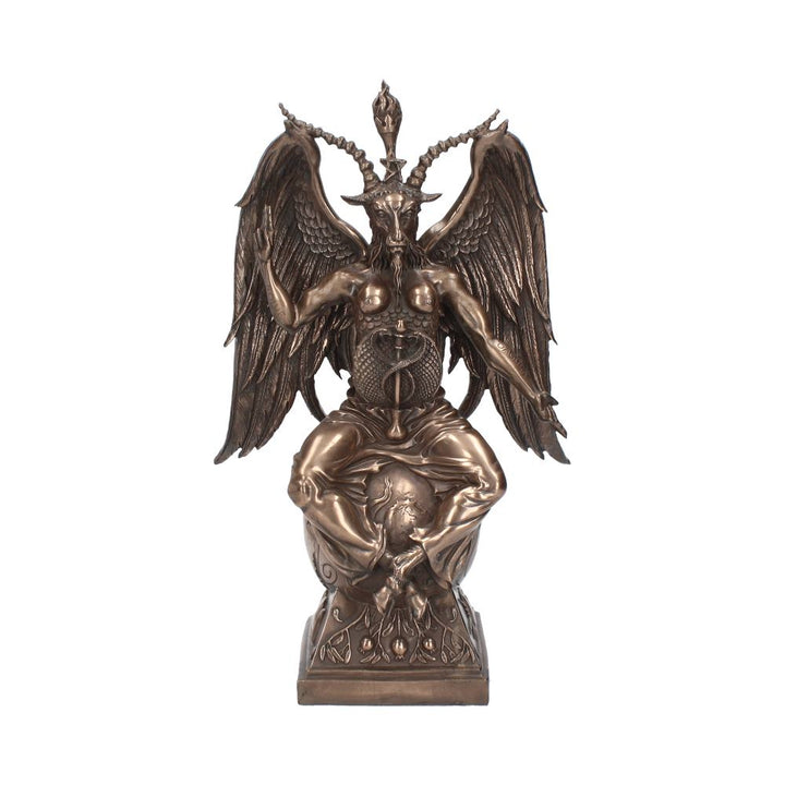 Bronzed Baphomet Occult Sabatic Goat Large Figurine 38cm Bronze Statue 1