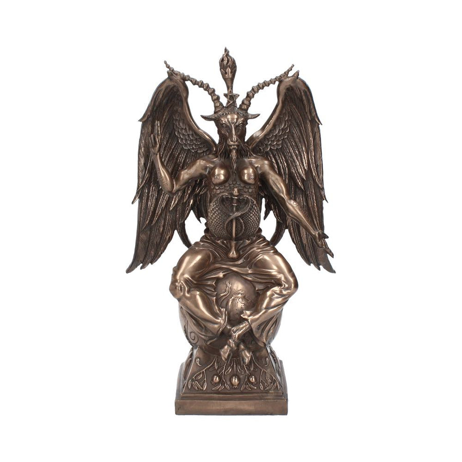Bronzed Baphomet Occult Sabatic Goat Large Figurine 38cm Bronze Statue 1