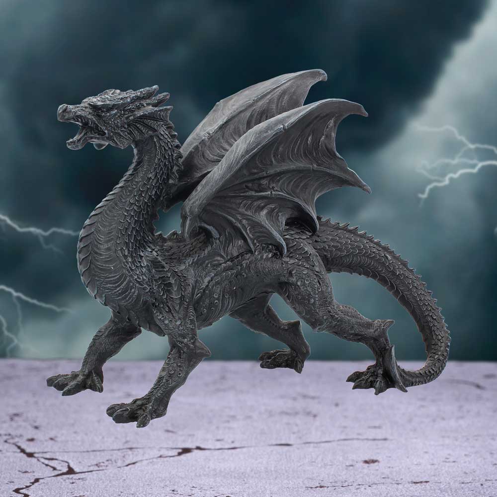 Nemesis Now Obsidian Dragon Watcher 31cm Polyresin Statue 7