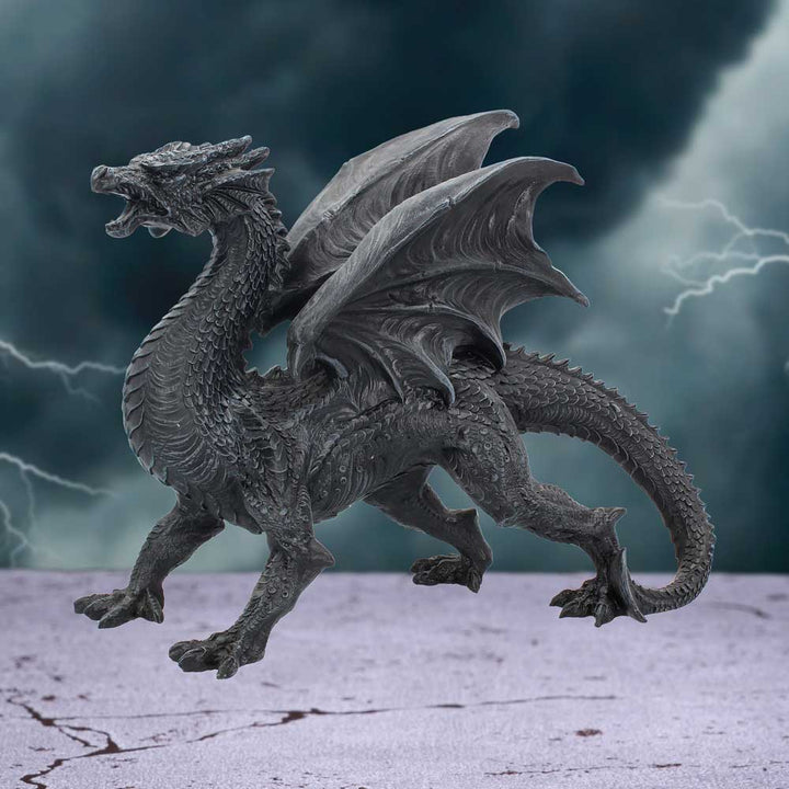 Nemesis Now Obsidian Dragon Watcher 31cm Polyresin Statue 7