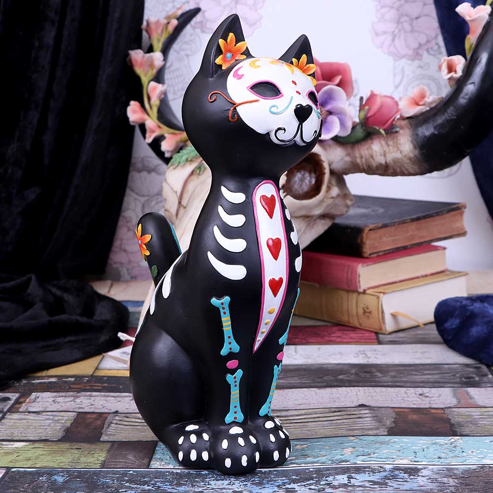 Sugar Puss Figurine Day of the Dead Cat Ornament 26cm 7