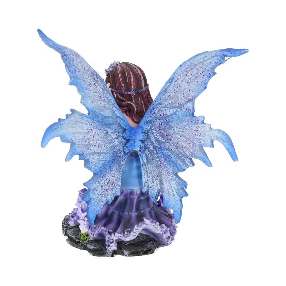 Violet Fairy with her Butterfly Azure 14cm Resin Statue 4