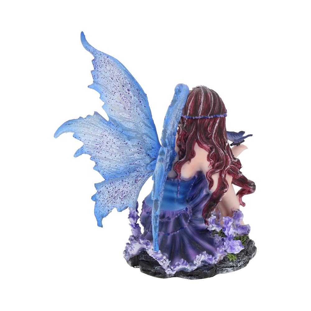 Violet Fairy with her Butterfly Azure 14cm Resin Statue 5