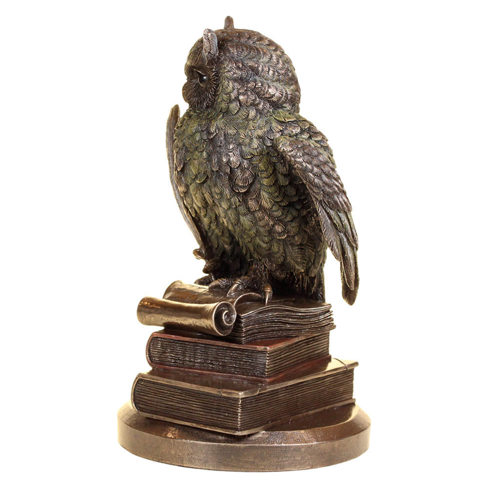 Ulula Bronze Academic Owl Figurine 23cm 2