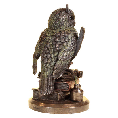 Ulula Bronze Academic Owl Figurine 23cm 4