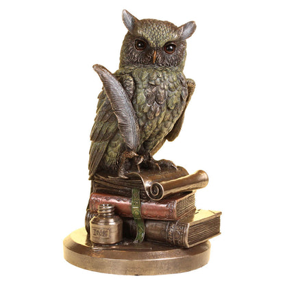 Ulula Bronze Academic Owl Figurine 23cm 1