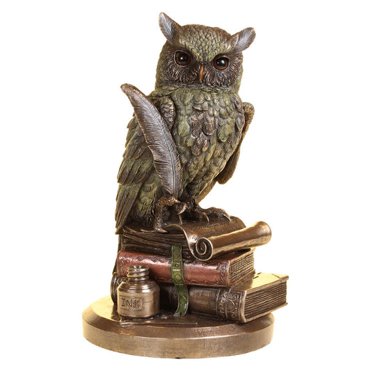 Ulula Bronze Academic Owl Figurine 23cm 1