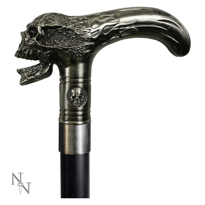 Xenocane Flamed Skull Swaggering Cane 89cm