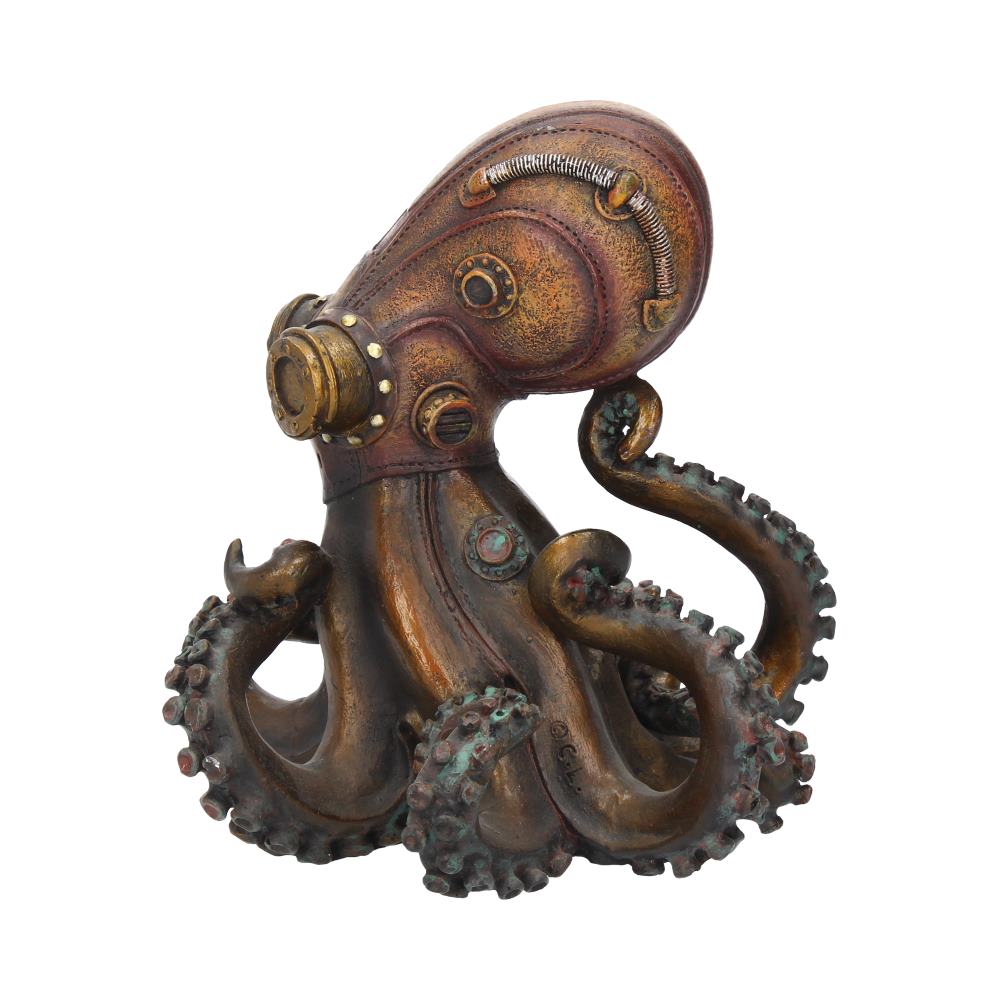 Bronze OctoSteam Steampunk Octopus Squid Figurine 15cm 2