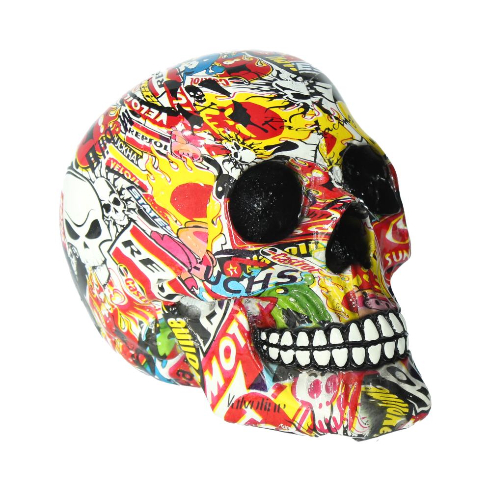 Pop Art Bright Logo Skull Ornament 19cm 1