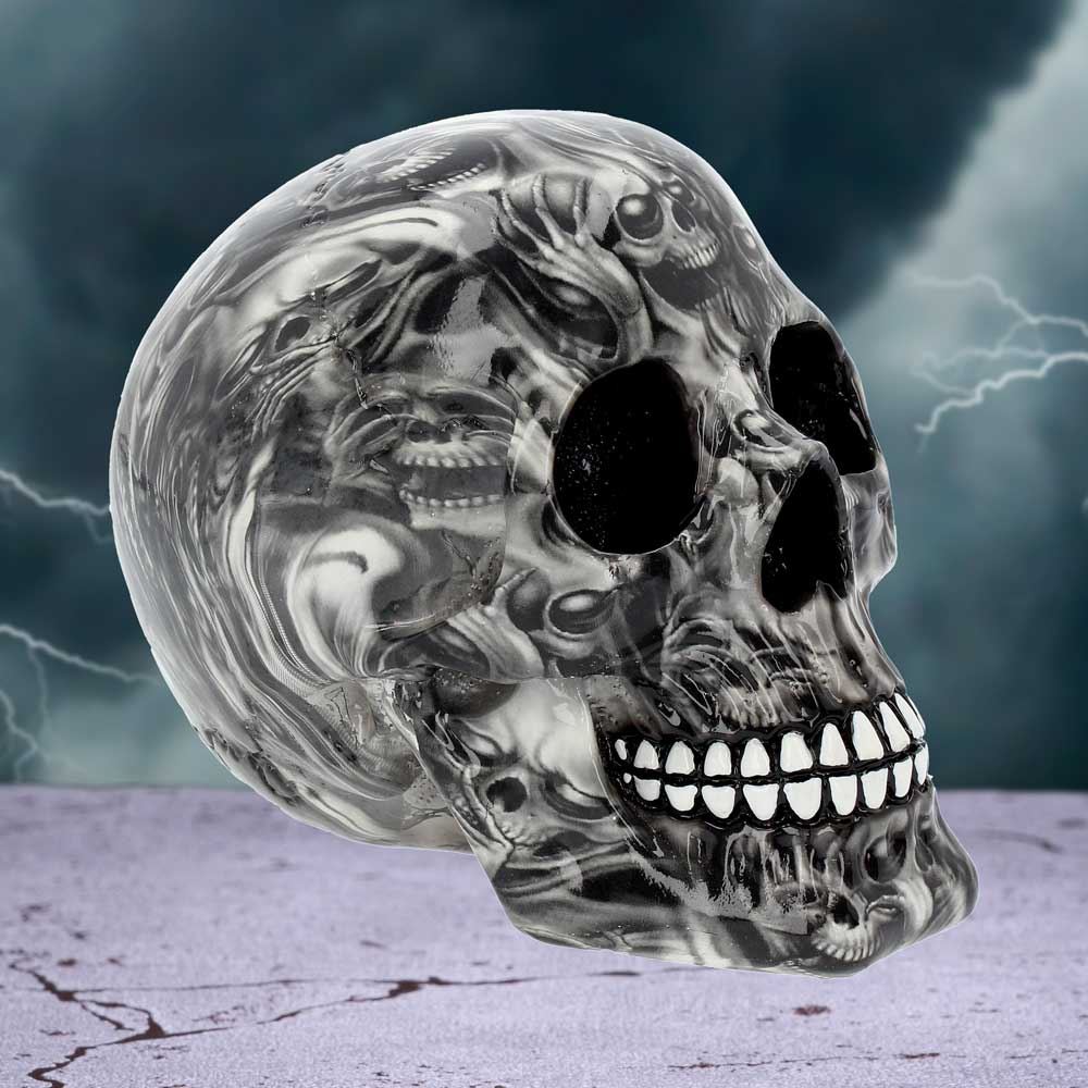 Screaming Soul Skull Print Ornament 19cm 7